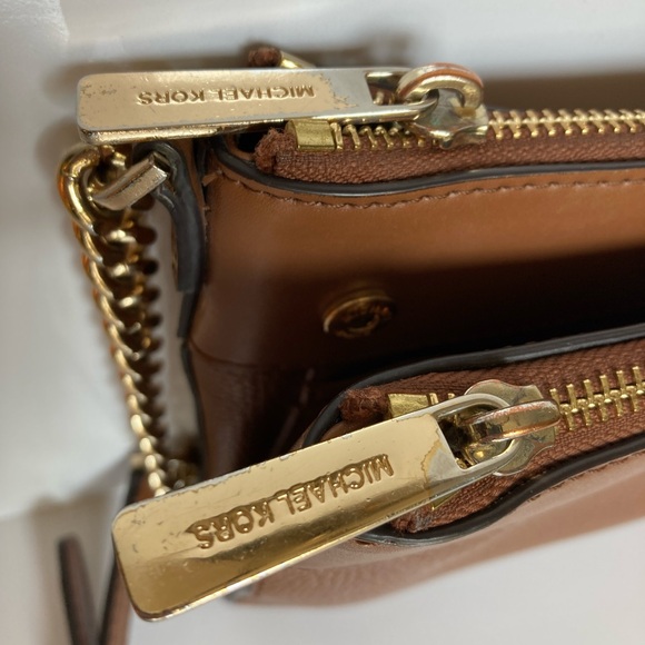 🌞SALE!🌞MICHAEL KORS Crossbody Bag Tan Leather - Picture 5 of 5
